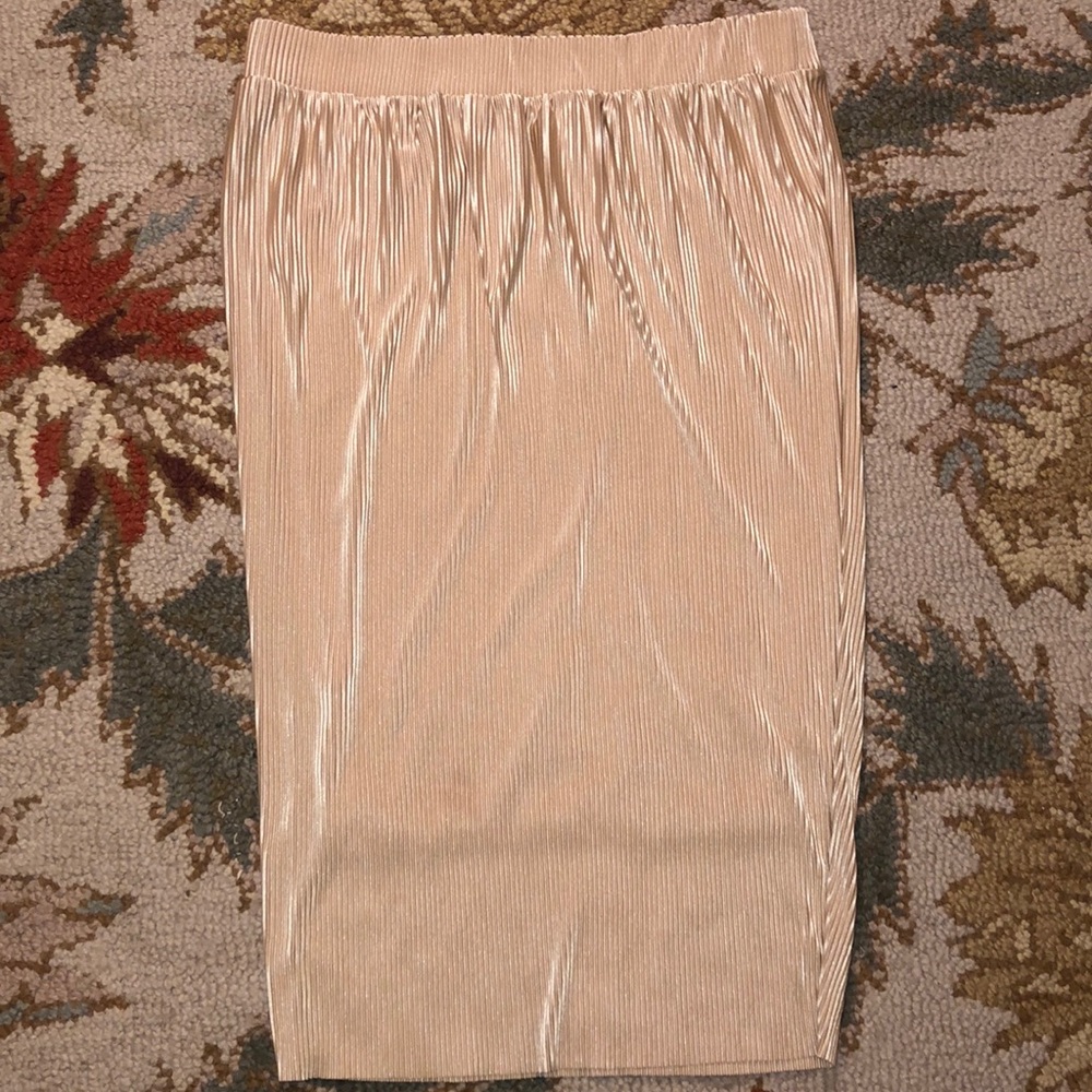 Gold midi skirt